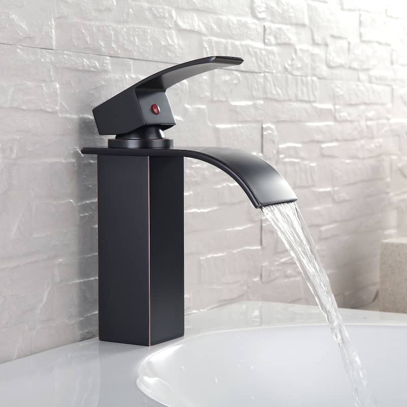 Waterfall Single Hole Bathroom Sink Faucet
