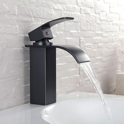 Waterfall Single Hole Bathroom Sink Faucet