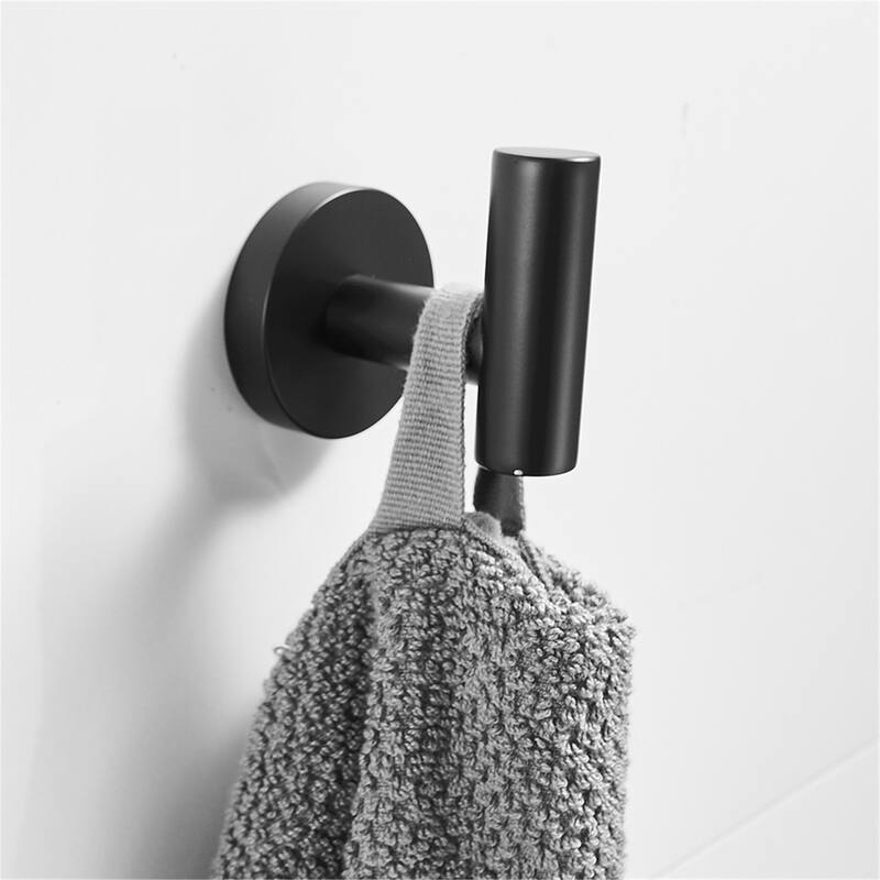 Matte Black 8-Piece Stainless Steel Wall Mounted Bathroom Hardware Set