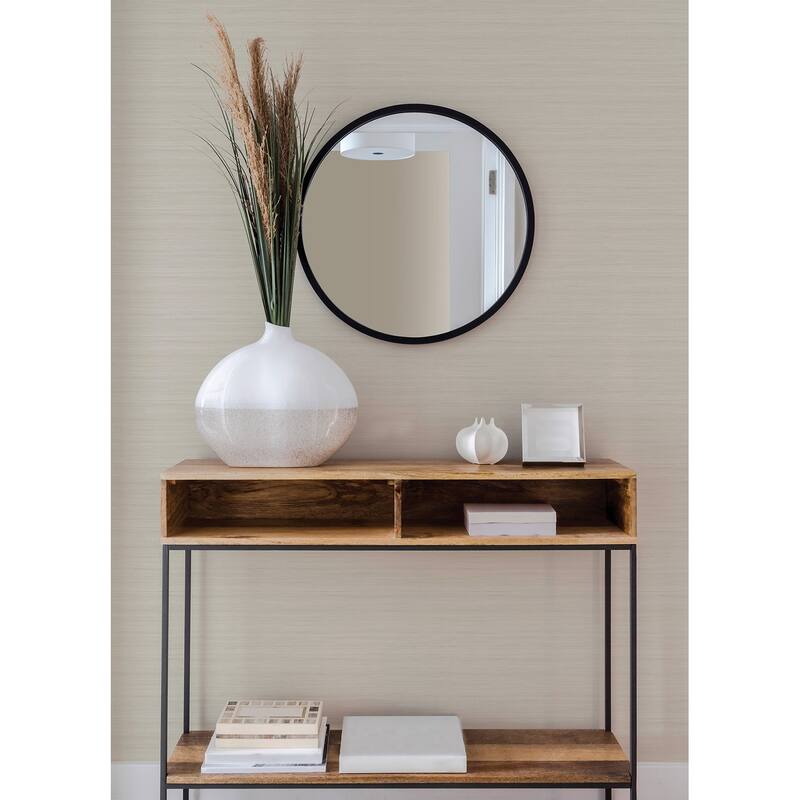 A-Street Prints Shantung Cream Silk Wallpaper