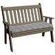 preview thumbnail 12 of 12, Poly 4' Traditional English Garden Bench Weathered Wood