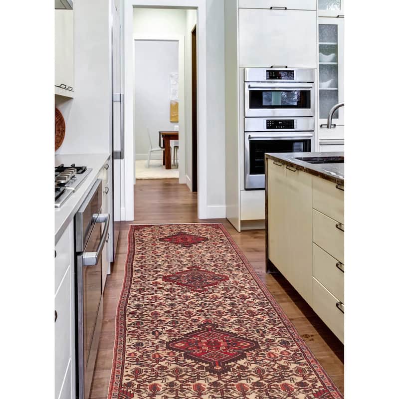 ECARPETGALLERY Hand-knotted Andelz Ivory Wool Rug - 3'2 x 13'0