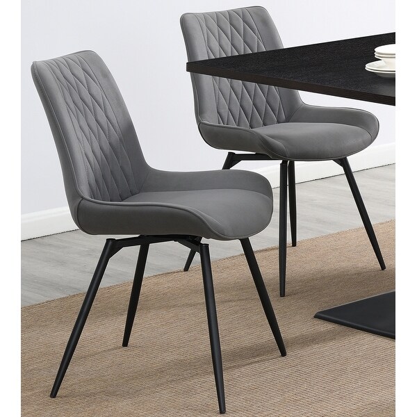 Mid-Century Modern Design Swivel Dining Chairs (Set of 2) - Overstock