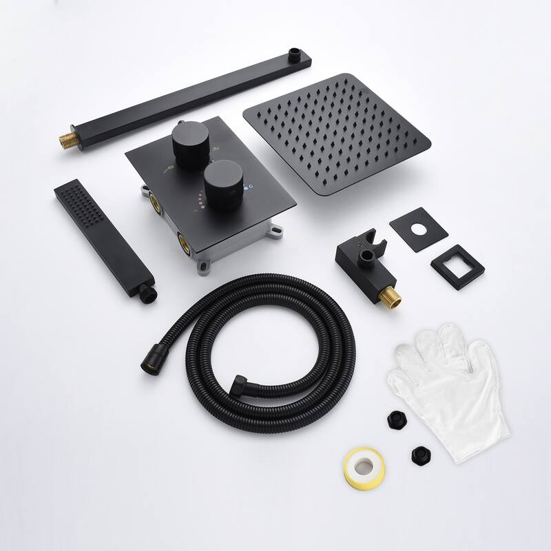 10" Rain Shower Head Thermostatic Complete Shower System With Rough-In Valve
