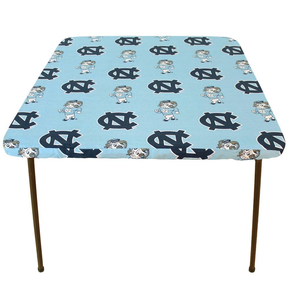 North Carolina Tar Heels Tailgate Fitted Tablecloth, 33" x 33", Card Table
