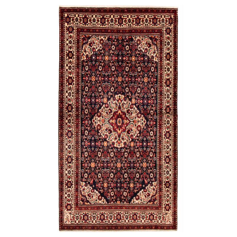 ECARPETGALLERY Hand-knotted Anatolian Vintage Navy Wool Rug - 5'4 x 10'2 - Dark Navy - 5'4 x 10'2