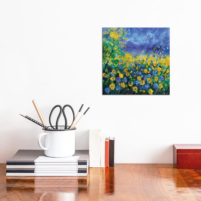 iCanvas "Yellow flowers" by Pol Ledent Canvas Print - 12x12x0.75