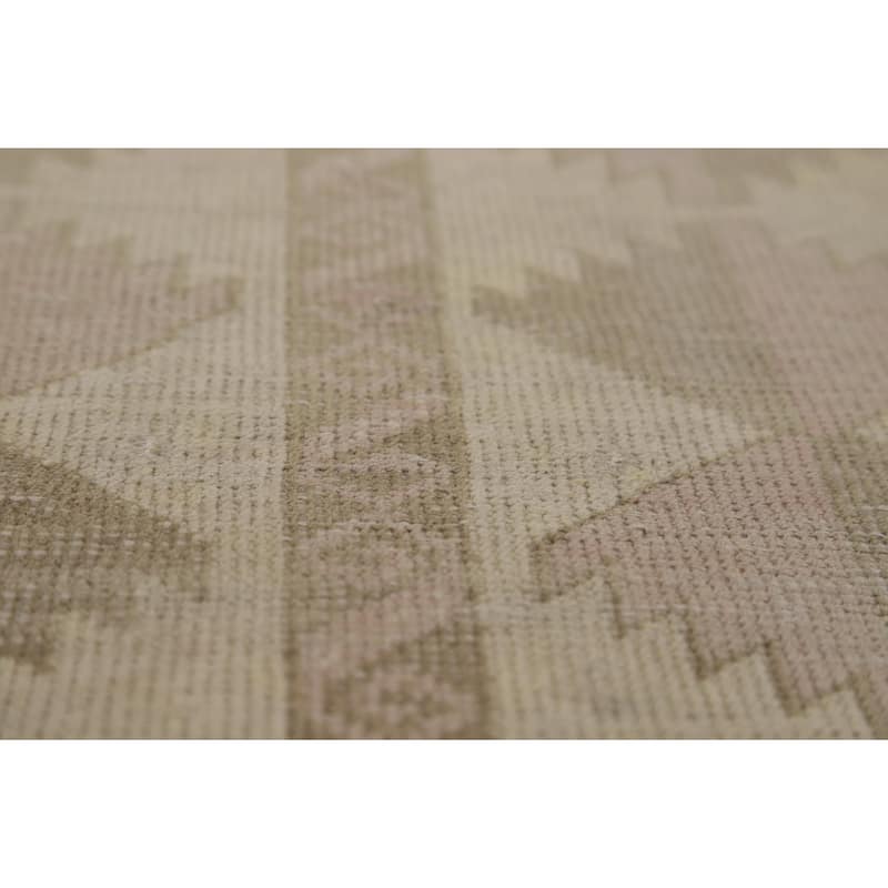 Geometric Balouch Oriental Vintage Runner Rug Handmade Wool Carpet - 3'4"x 6'10"