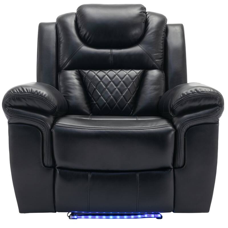 Home Theater Seating Manual Recliner Chair - Black