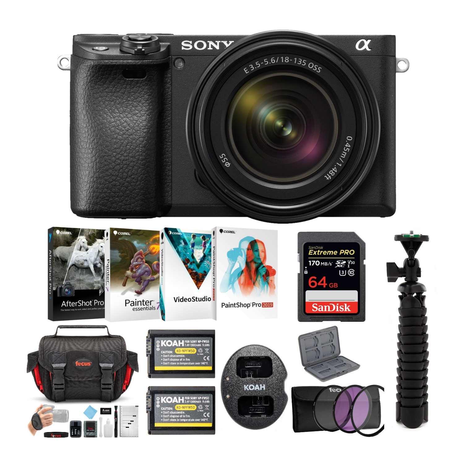 Sony A6400 Mirrorless Digital Camera With 18 135mm Lens Bundle Overstock 29158875