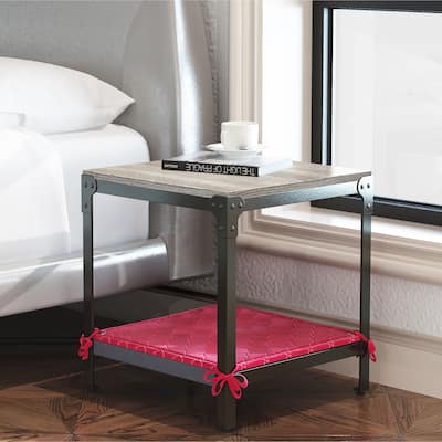 Corvus Belmont Square Modern Wood Side Table with Storage