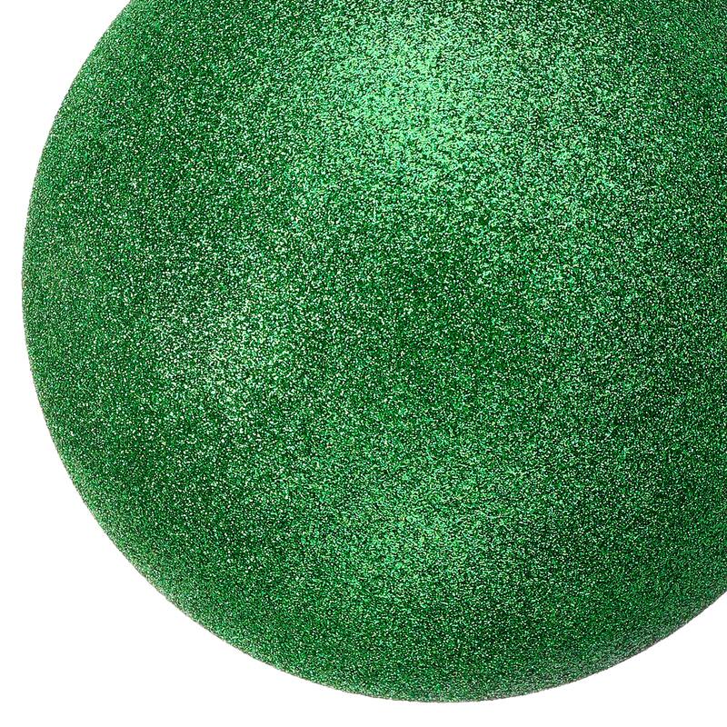 140mm Shatterproof Plastic Glitter Ball Set of 2