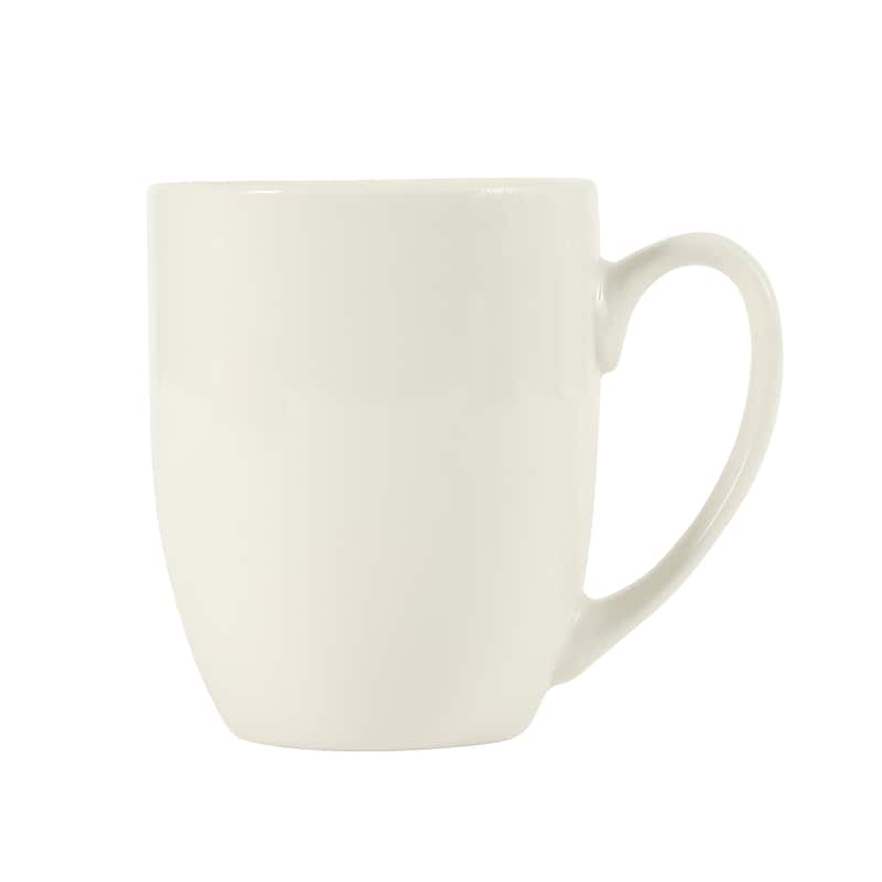 Gibson Home Great Essentials 12 Ounce Porcelain Coffee Mug Set - Cups for Latte, Hot Tea, Cappuccino, Mocha, Espresso, Cocoa