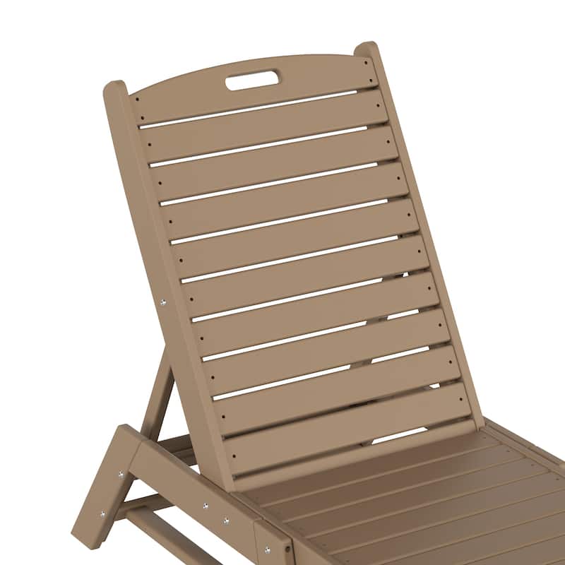 Laguna Hdpe All Weather Outdoor Patio Pool Reclining Armless Chaise Lounge