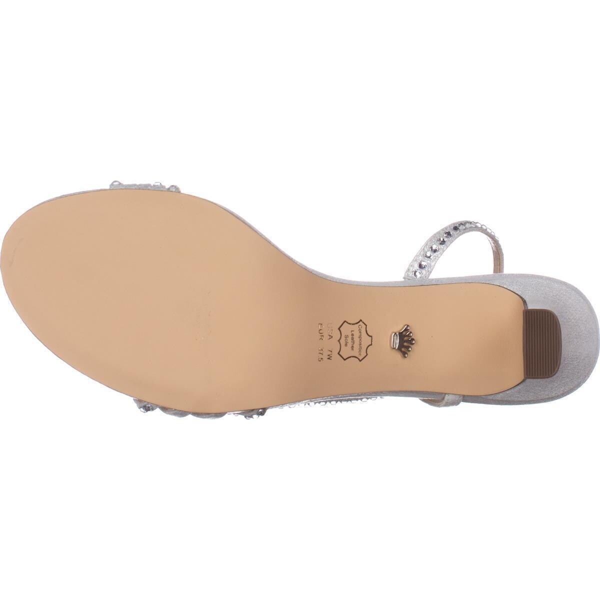 nina gerri evening sandals silver
