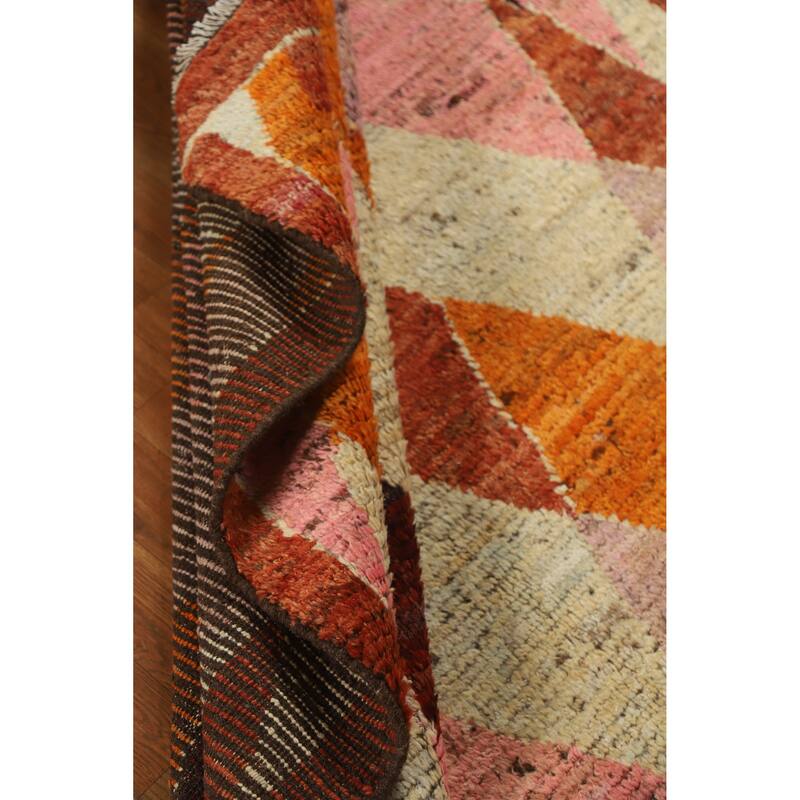 Trellis Moroccan Oriental Rug Hand-Knotted Bedroom Wool Carpet - 5'6" x 6'6"