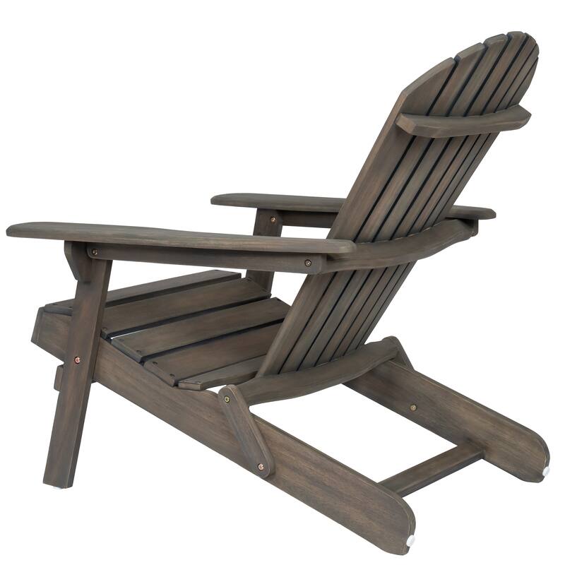 Rustic Acacia Wood Foldable Adirondack Chairs