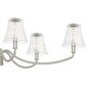 preview thumbnail 5 of 5, McKinney 6-Light Brushed Nickel Linear Chandelier