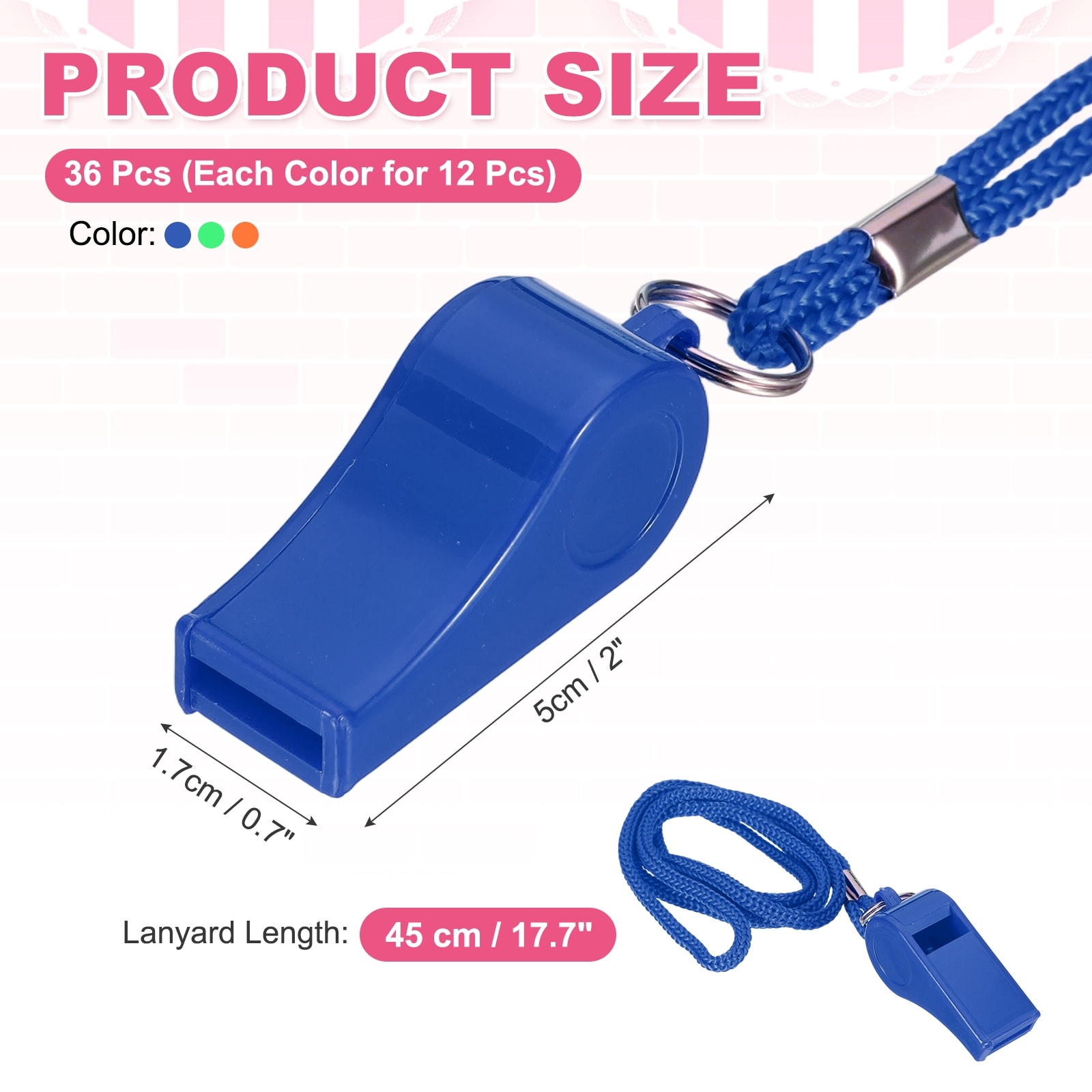 Whistles with Lanyard, Training Sports -Fitting for (Coaches/Referee/Outsides/Team Events)