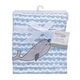 preview thumbnail 4 of 4, Bedtime Originals Whales Tale Blue/White Ocean Narwhal Soft Baby Blanket