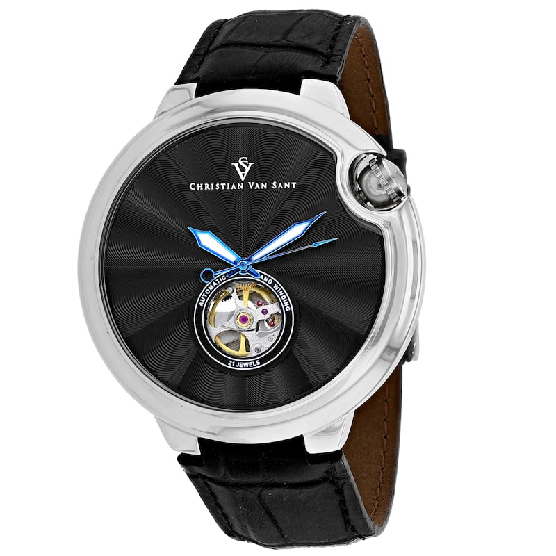 Christian Van Sant Men's Cyclone Automatic Black Dial Watch - CV0146 - 6 (36)