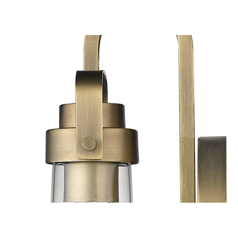 Retro Modern Aged Brass 1 Light Sconce