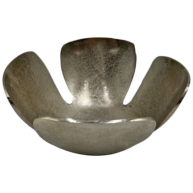 9 Inch Wide Decorative Handmade Aluminum Clover Leaf Bowl - 9 x 9 x 4 in