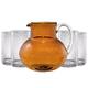 Option Clear Glasses and Amber Pitcher