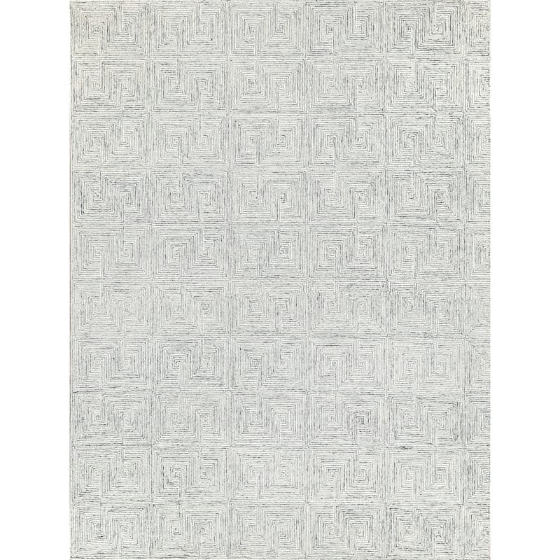 EXQUISITE RUGS Caprice Hand-tufted New Zealand Wool Light Blue/Ivory Area Rug.