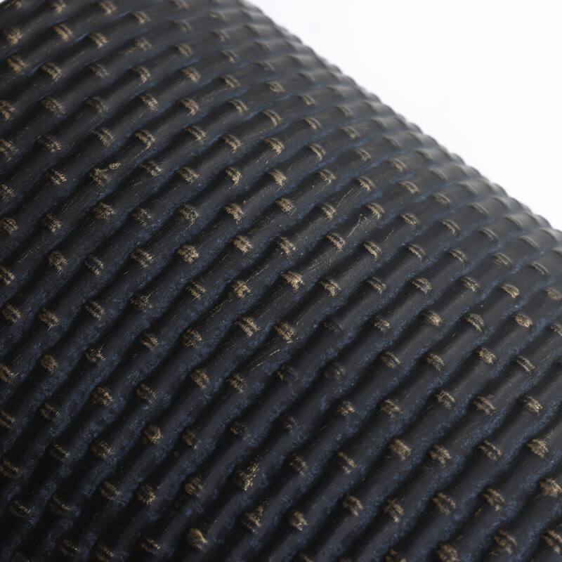 Set of 2 Black Dimpled Metal Cachepot Planters with Black Metal Legs