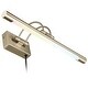 preview thumbnail 8 of 8, 15.75" 3CCT Dimmable LED Picture Light, Antique Brass Swivel Metal Artwork Lamps, Plug-in & Hardwired, CRI 90 - 15.75