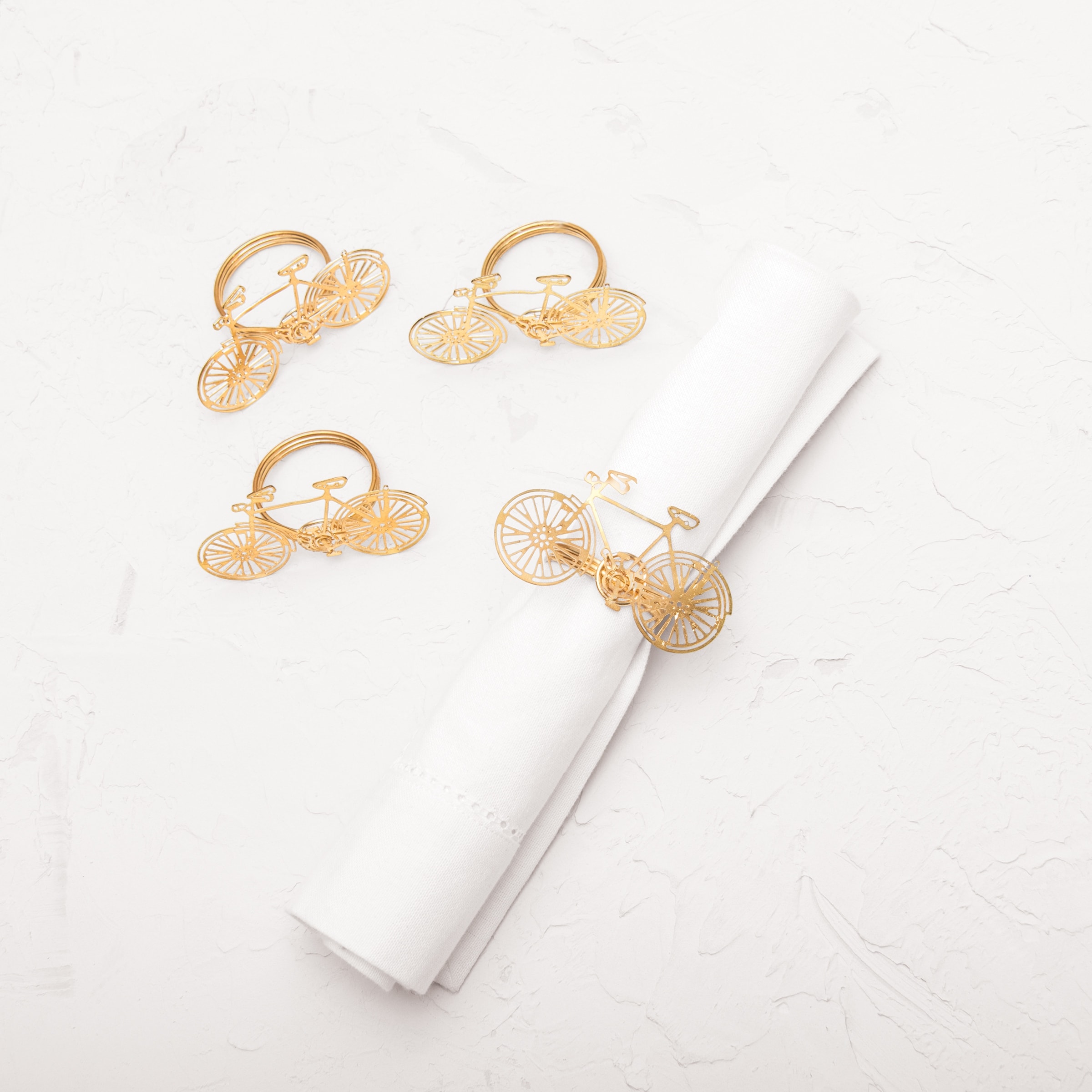 Bicycle Napkin Ring Set of 4 - Napkin Ring Set of 4