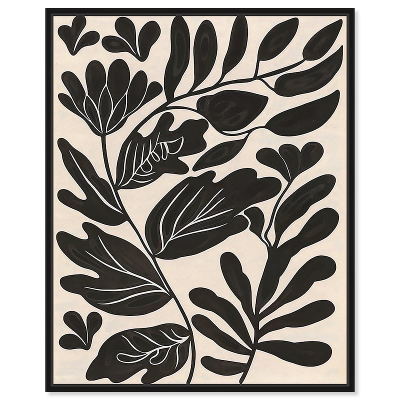 Ebony Eden Essence I Canvas by Art Remedy - Black - 30" x 36"