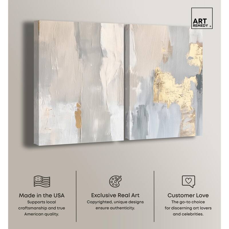 Gilded Driftwood I Canvas Set of 2 by Art Remedy, Gallery Wrapped