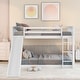 preview thumbnail 5 of 18, Full over Full Bunk Bed with Slide and Ladder in White Color, Easy Assembly