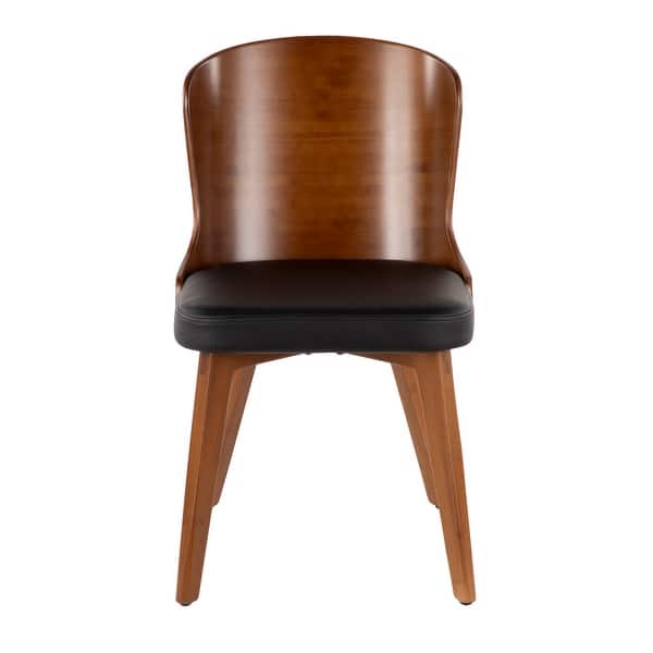 slide 13 of 36, Carson Carrington Valsbo Walnut/Faux Leather Chair Black