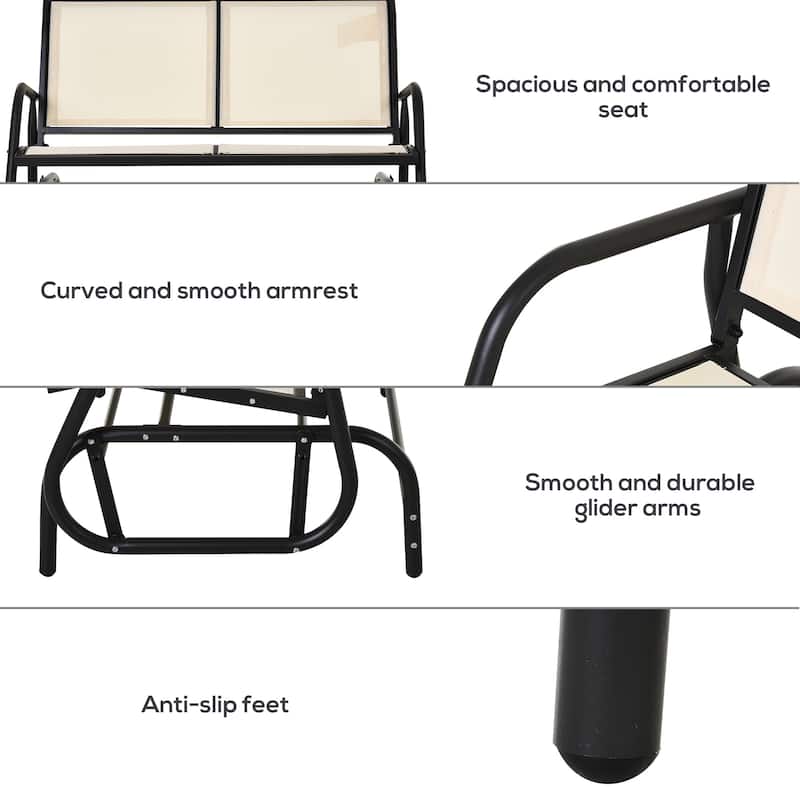 2-Person Outdoor Glider Bench