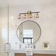 preview thumbnail 12 of 16, Modern Black Gold 2/3/4-Light Bathroom Mercury Glass Vanity Lights Wall Sconces