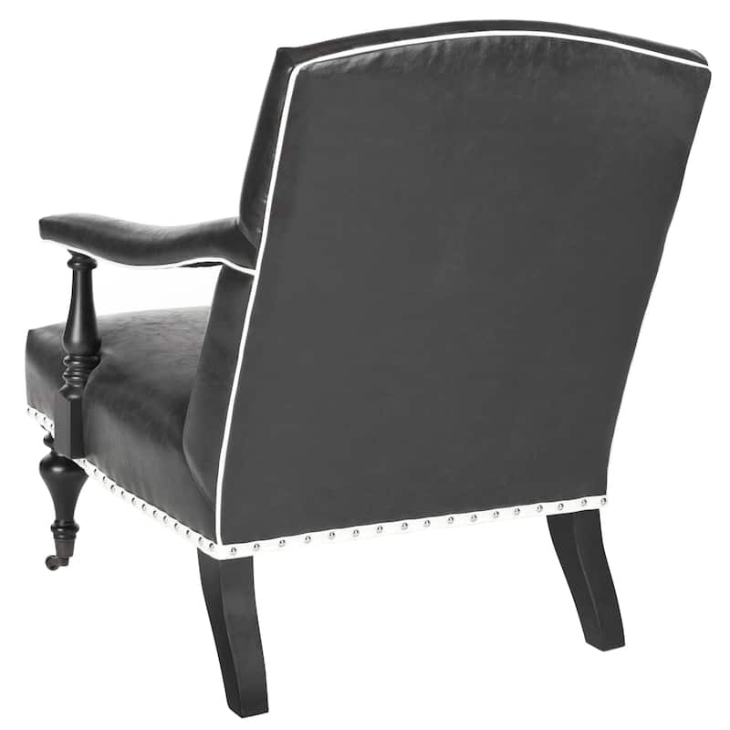 SAFAVIEH Kassie Steel Blue Arm Chair - 27.6" x 36.8" x 35" - 28"W x 37"D x 35"H