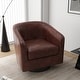 preview thumbnail 36 of 143, Modern 360°Swivel Accent Chairs Barrel Armchairs
