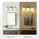 preview thumbnail 6 of 9, 2/3 Light Bathroom Vanity Light with Opal Glass Shades in Gold Finish