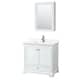 Option White, Chrome Trim, White Quartz Top