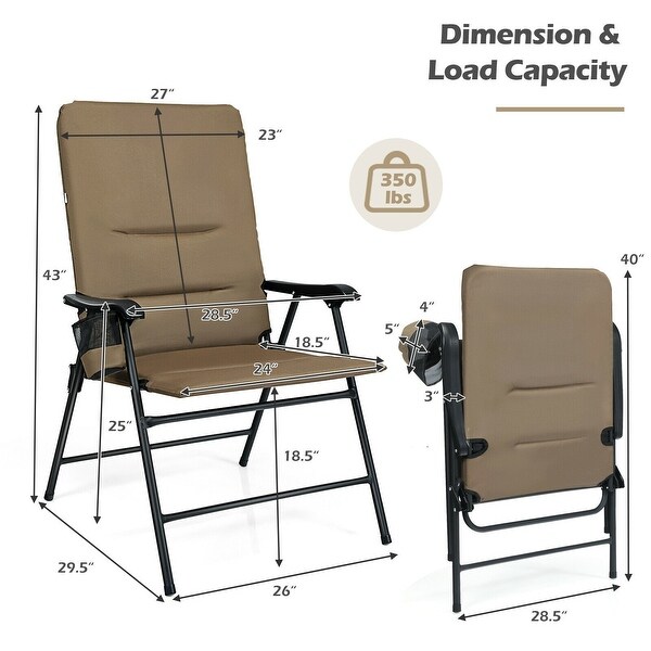 Padded outdoor folding chairs sales