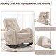 preview thumbnail 5 of 40, Velvet Rocking Chair with Side Pocket, Comfy Accent Chair with High Back, Upholstered Nursery Rocking Lounge Chair