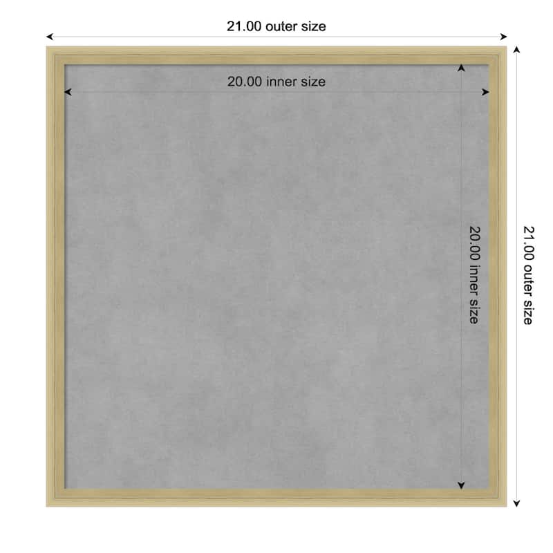 Amanti Art Lucie Champagne Framed Magnetic Board - Board Size 20x20