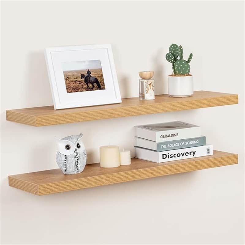 Floating Shelves - 9"D x 36"W x 1.5"H - Oak