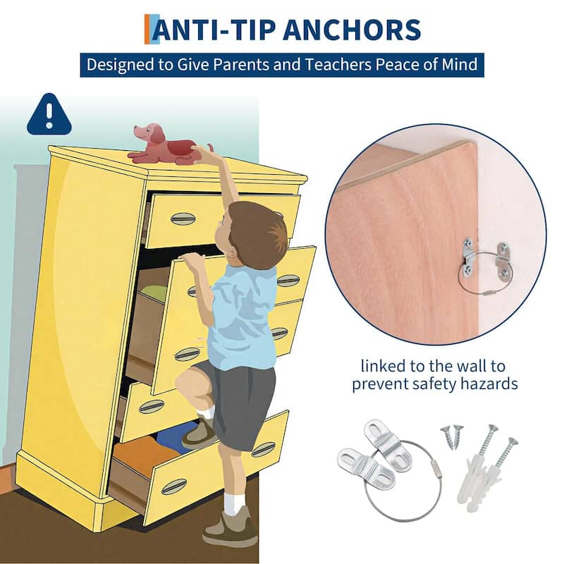 Classroom Coat Locker, 15/10 Cubbies for Classrooms with Anti-tip Anchors, Daycare Cubby with 4 casters