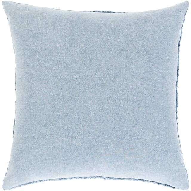 Whitley Faded Waffle Weave Cotton Throw Pillow