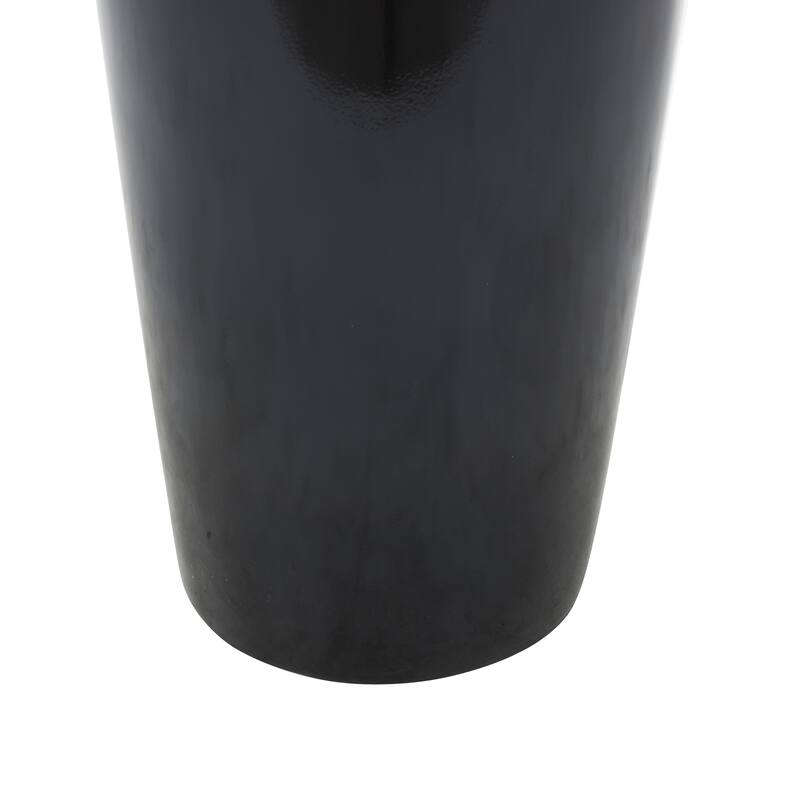 Black Fiberglass Minimalistic Floor Decorative Vase