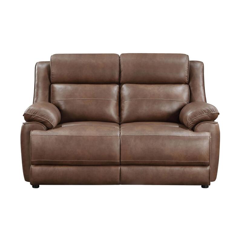 Worthington Dark Brown Padded Arm Loveseat